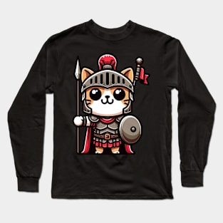 spartan cat Long Sleeve T-Shirt